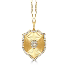 0.61ctw Diamond Shield Pendant