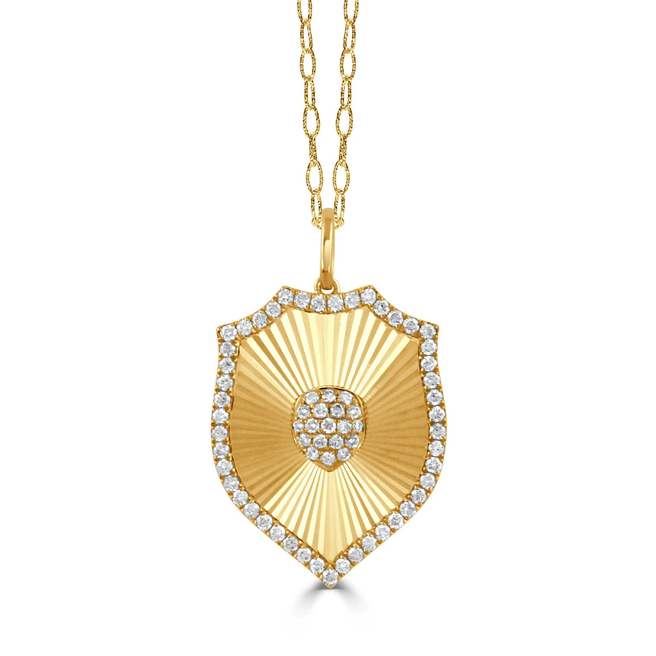 0.61ctw Diamond Shield Pendant