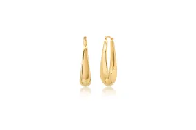 1 1/2" Graduated Oval Hoop Earrings