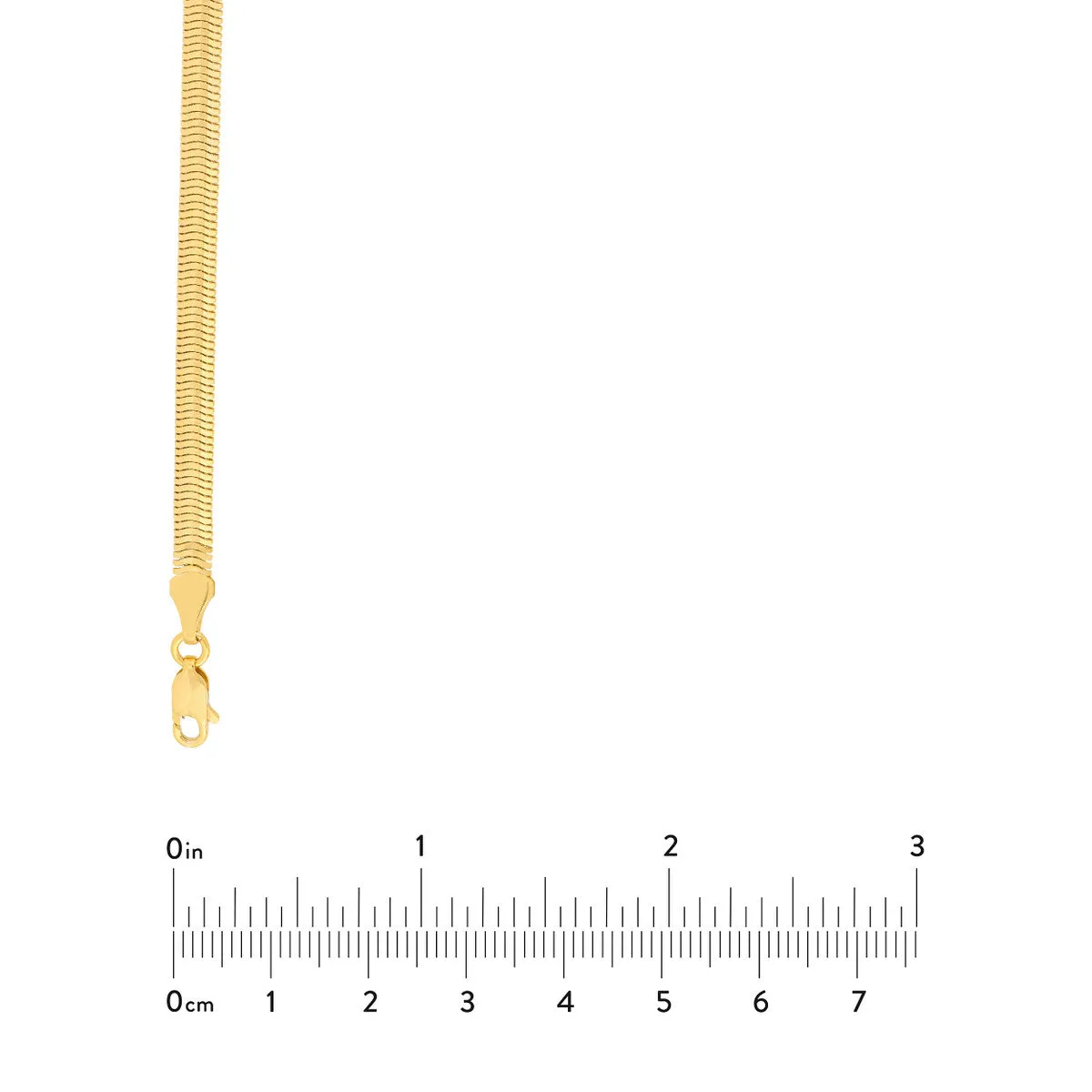 14K Gold 4.2mm Light Oval Snake Chain Necklace with Lobster Lock