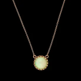 14K Rose Gold Estate Opal Pendant