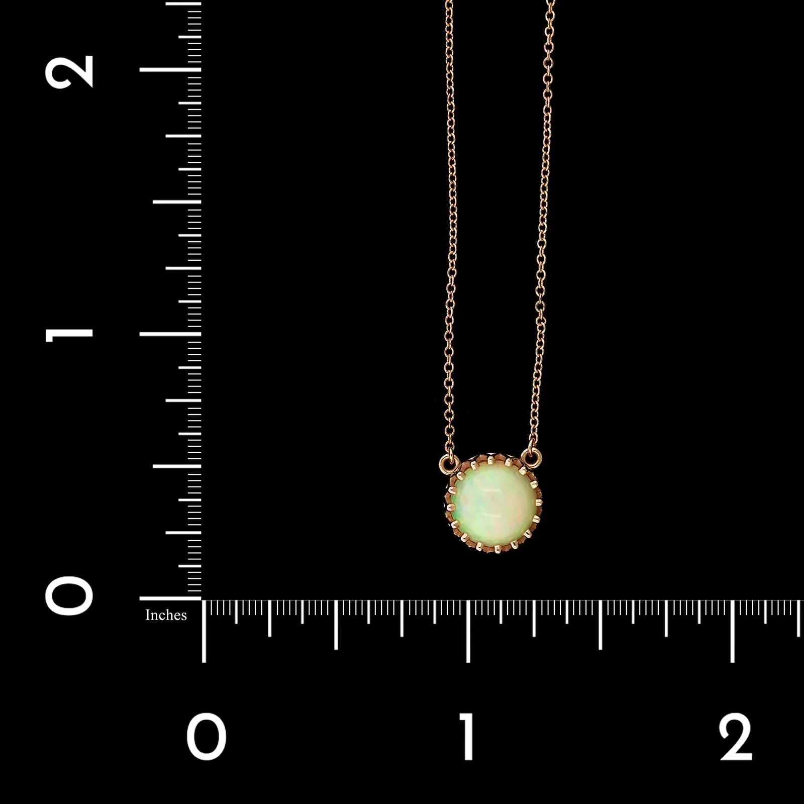 14K Rose Gold Estate Opal Pendant