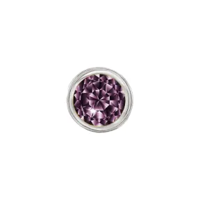 14k Skinny Silver June Charm (white)