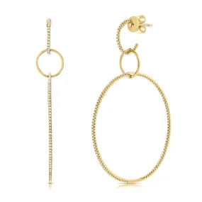 14KY Classic Drop Diamond Earrings-ASE44920-002