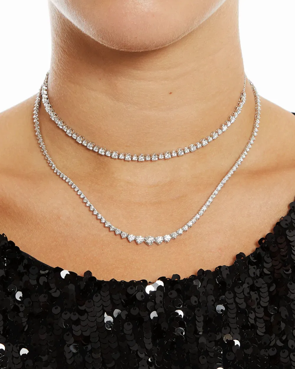 18k White Gold Jubliee Diamond Necklace