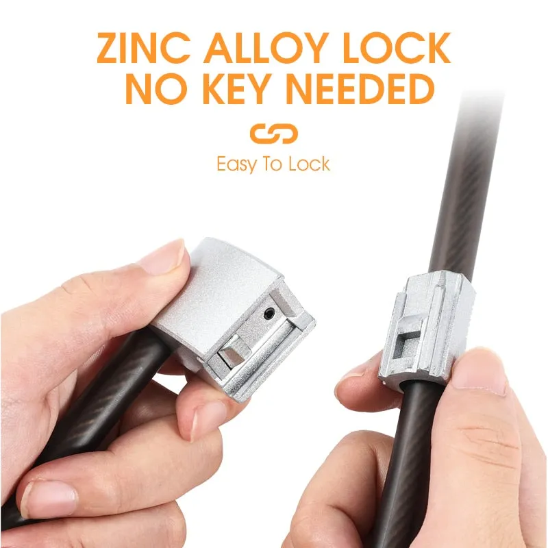 2M Lengthen Bike Lock Anti Theft Security MTB Road Bicycle Cable Lock Electric Bike Motorcycle Cycling Accessories