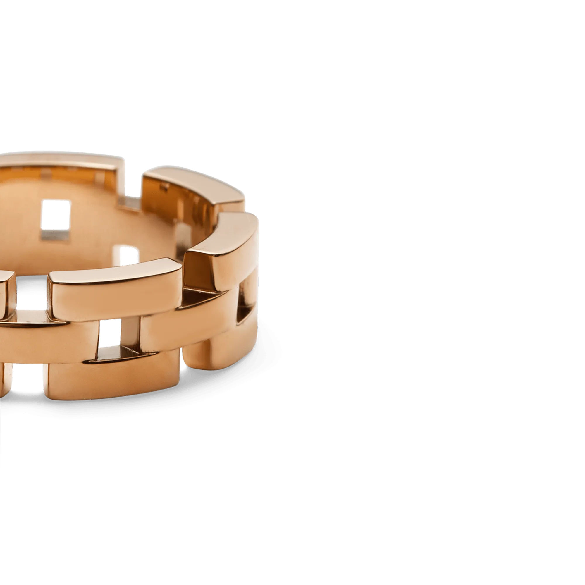 3-Link Ring Rose Gold