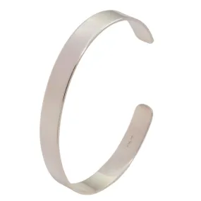 8mm Wide Ladies Silver Hammered Cuff Bracelet