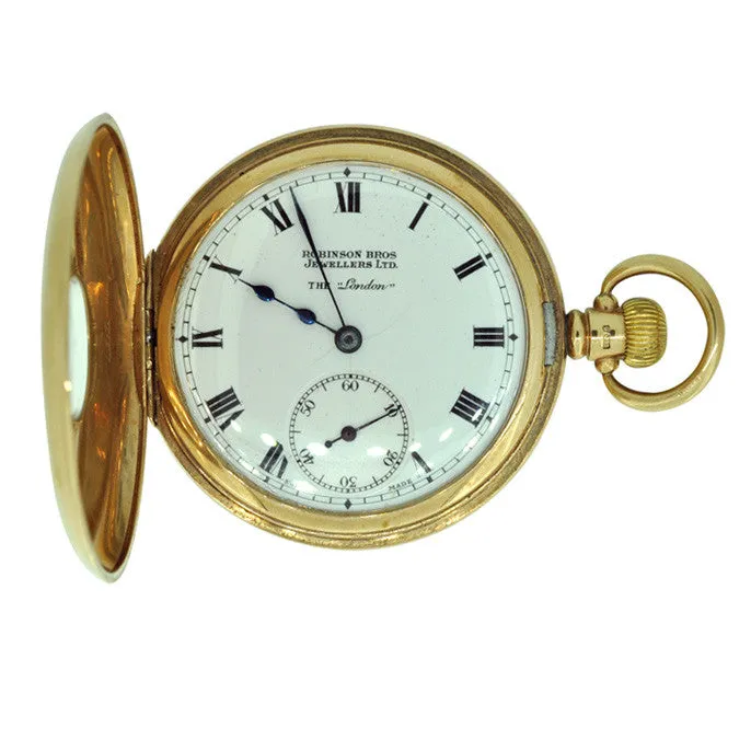 9ct Half Hunter Pocket Watch