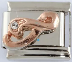 9mm Rose Gold Plated Letter I Charm
