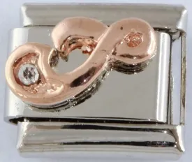 9mm Rose Gold Plated Letter J Charm