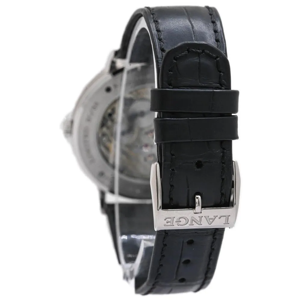 A Lang & Sohne Men's Saxonia Thin White Gold 40mm Goldstone Grey Dial Watch Reference#: 211.087