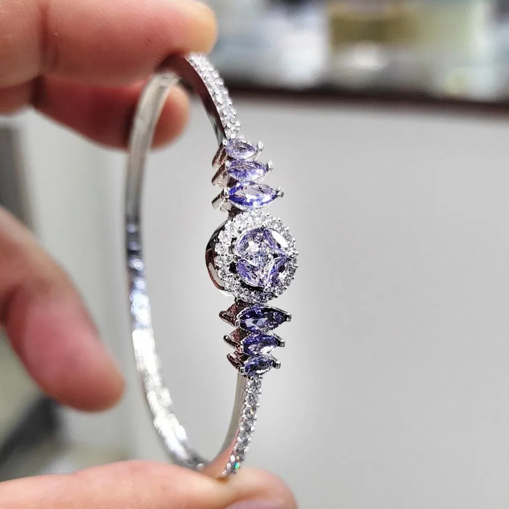 Aamrapali Silver Plated AD Bangle