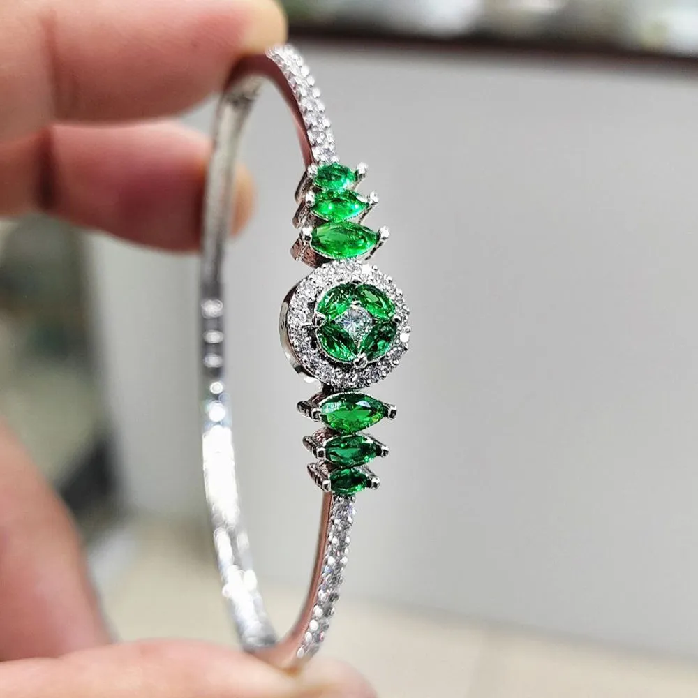 Aamrapali Silver Plated AD Bangle