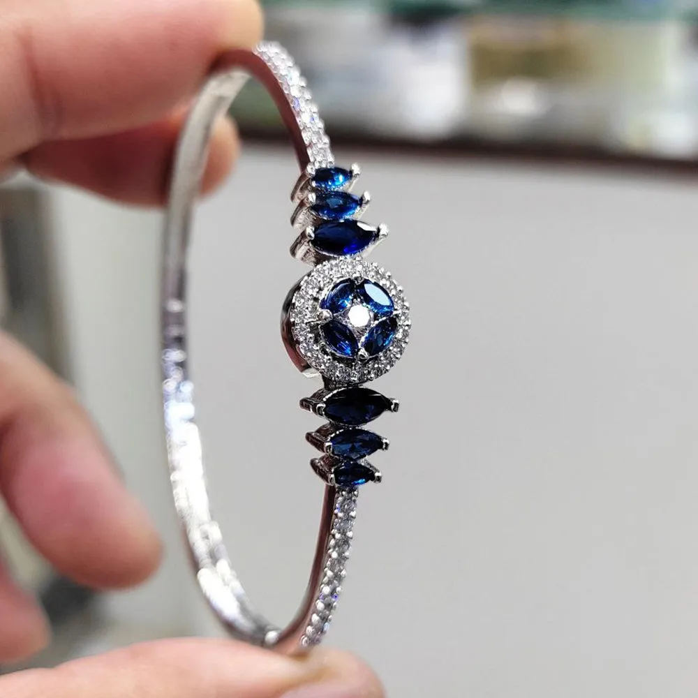 Aamrapali Silver Plated AD Bangle