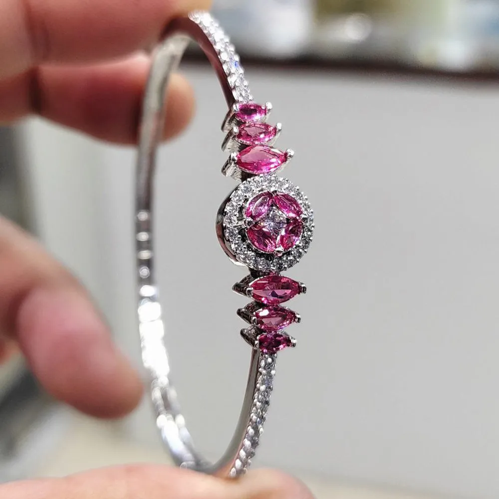 Aamrapali Silver Plated AD Bangle