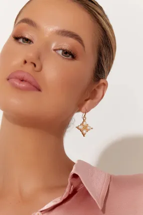ADORNE Event Diamond Pearl Earrings GOLD
