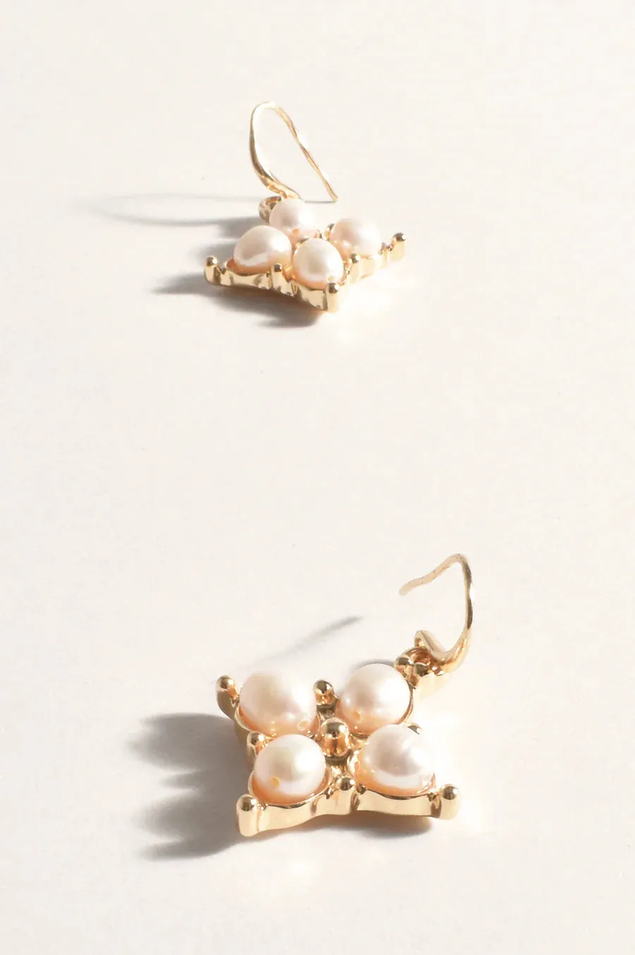 ADORNE Event Diamond Pearl Earrings GOLD