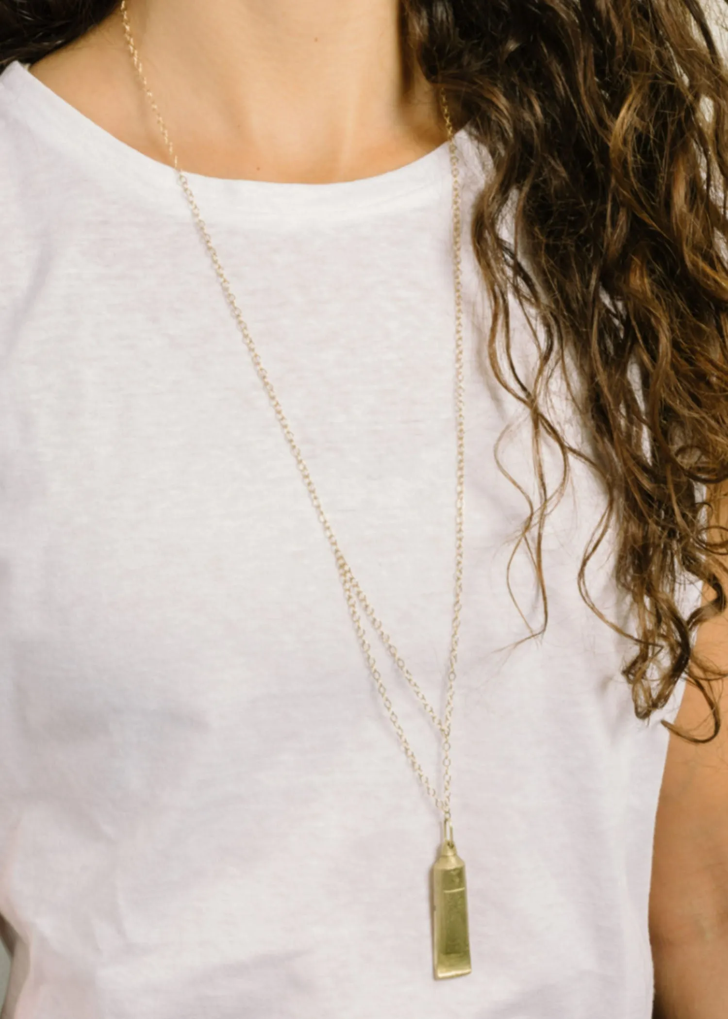 Agas & Tamar Casted Tube Necklace N14KP0094