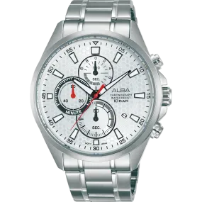 Alba Prestige Sports Chronograph Silver Dial Mens Watch AM3877X