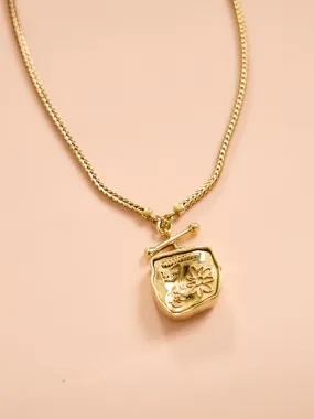 Gold Alemais Soleil Face Necklace