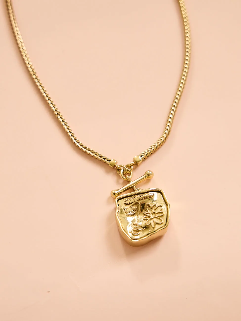 Gold Alemais Soleil Face Necklace