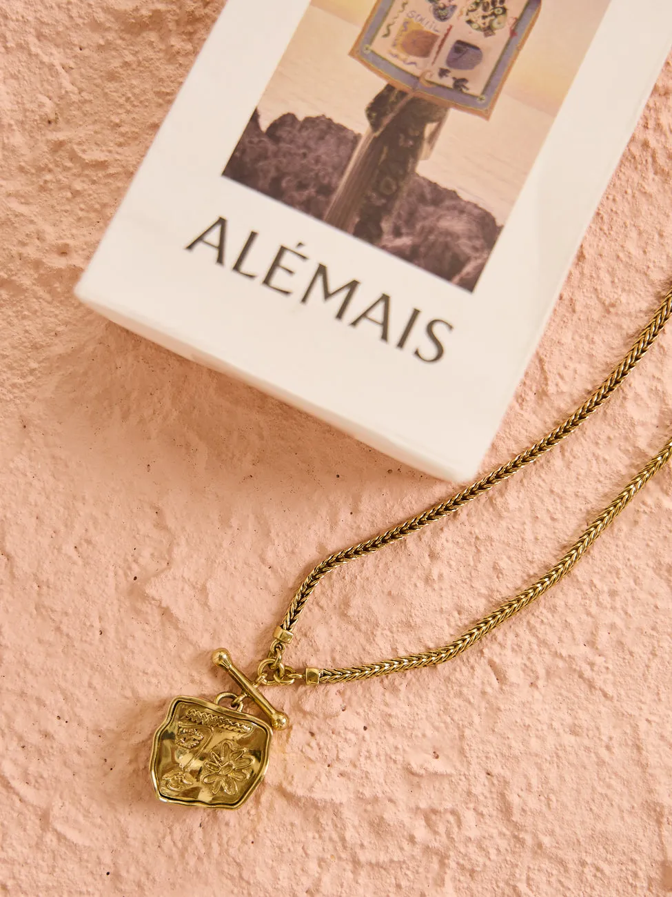 Gold Alemais Soleil Face Necklace