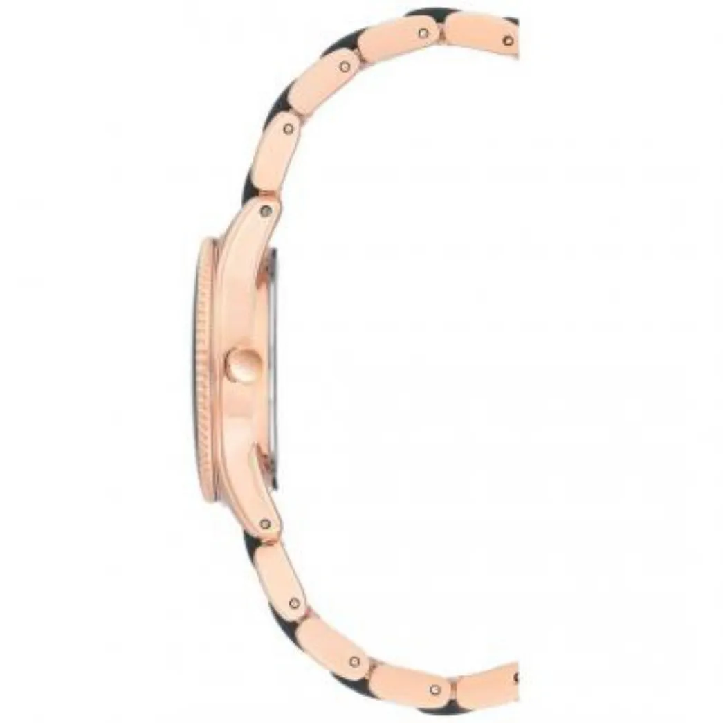 Anne Klein Navy and Rose Gold Stainless Steel Women's Watch - AK3212NVRG