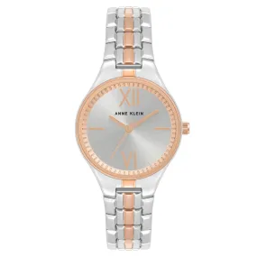 Anne Klein Two-Tone Band Silver Dial Women's Watch - AK4061SVRT