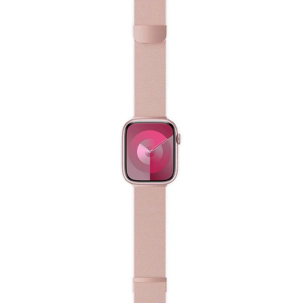 Apple Watch (38/40/SE/41mm) Epico Milanese  (Plus) Rustfri Stål Rem - Rose Gold