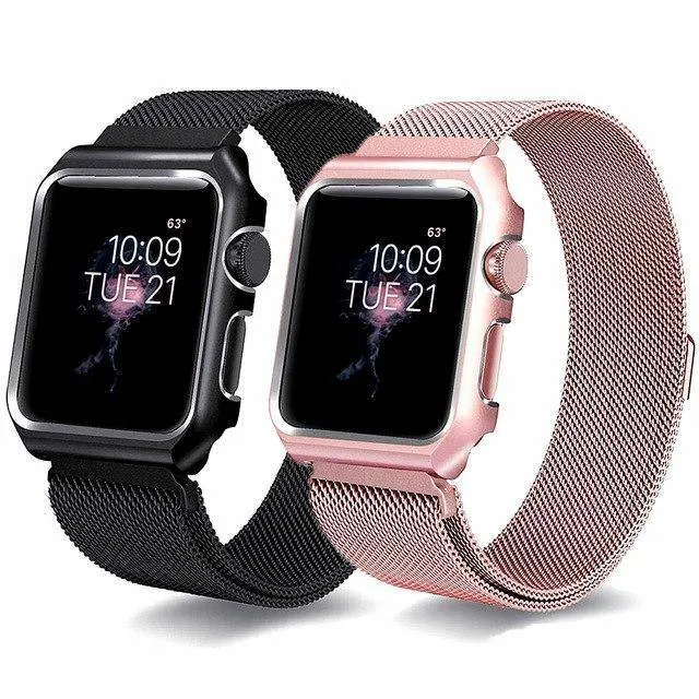 Apple Watch Milanese Strap   Case for all series (38/40/42/44mm)