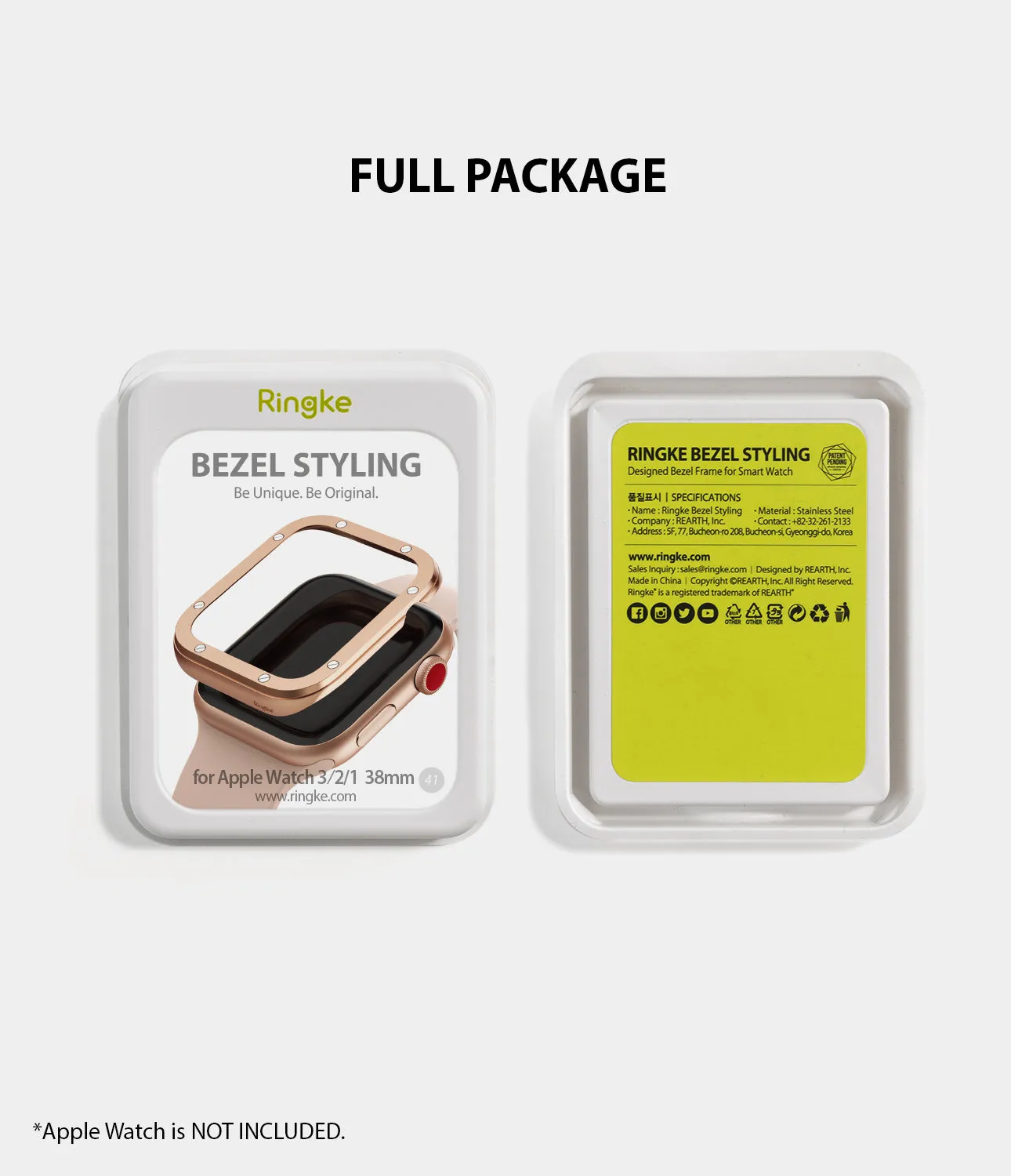 Apple Watch Series 3 / 2 / 1 (38mm) | Premium Bezel Styling Hublot