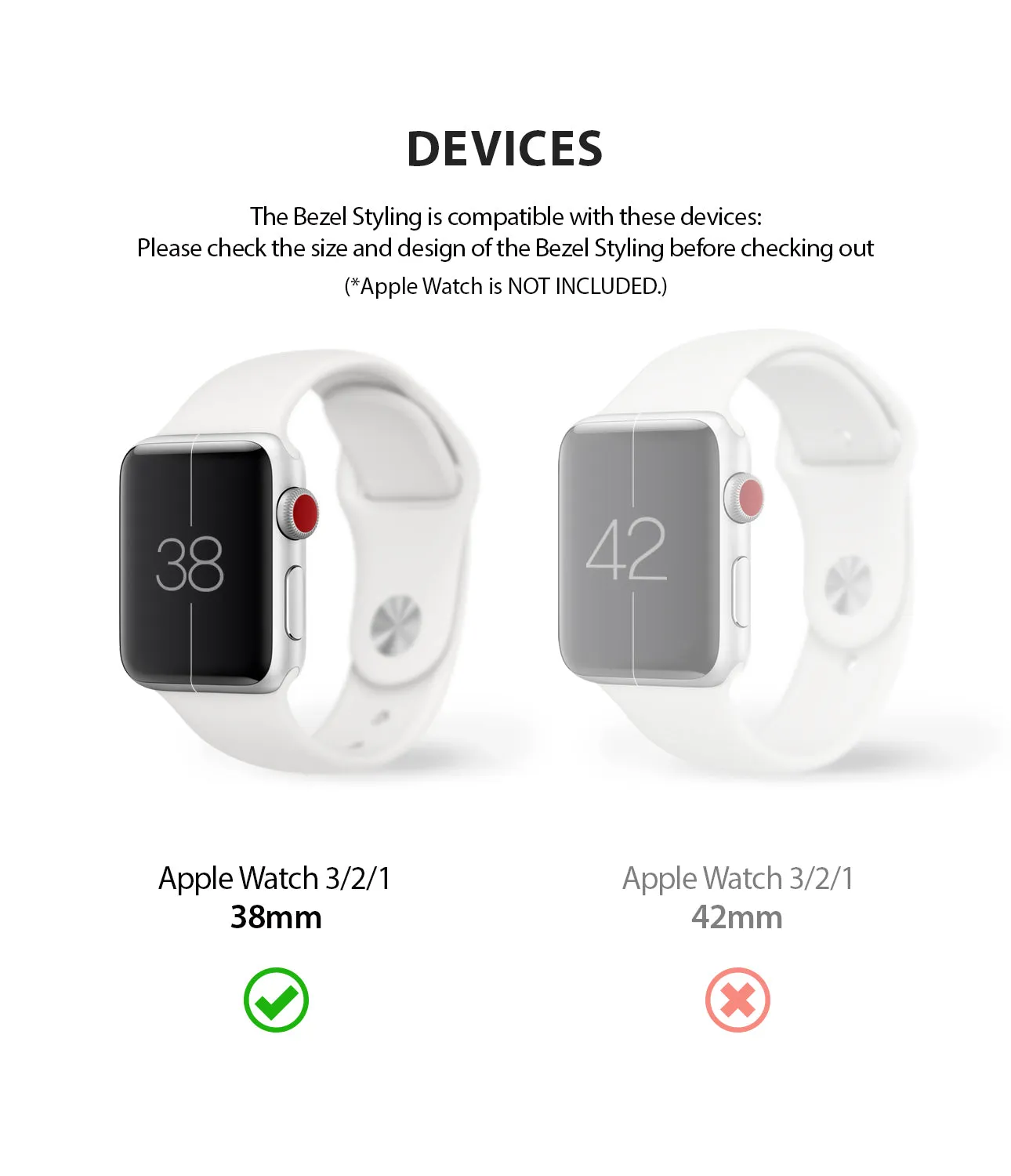 Apple Watch Series 3 / 2 / 1 (38mm) | Premium Bezel Styling Hublot