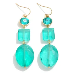 Aqua Beaded Dangle