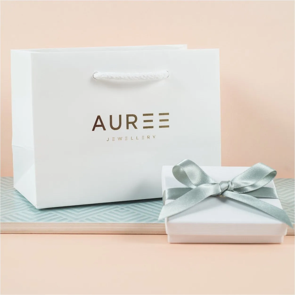 Auree x @theeditbutton Gold & Cubic Zirconia Rectangular Hoops