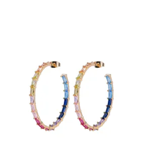 Baguette Chakra Earrings, Multi
