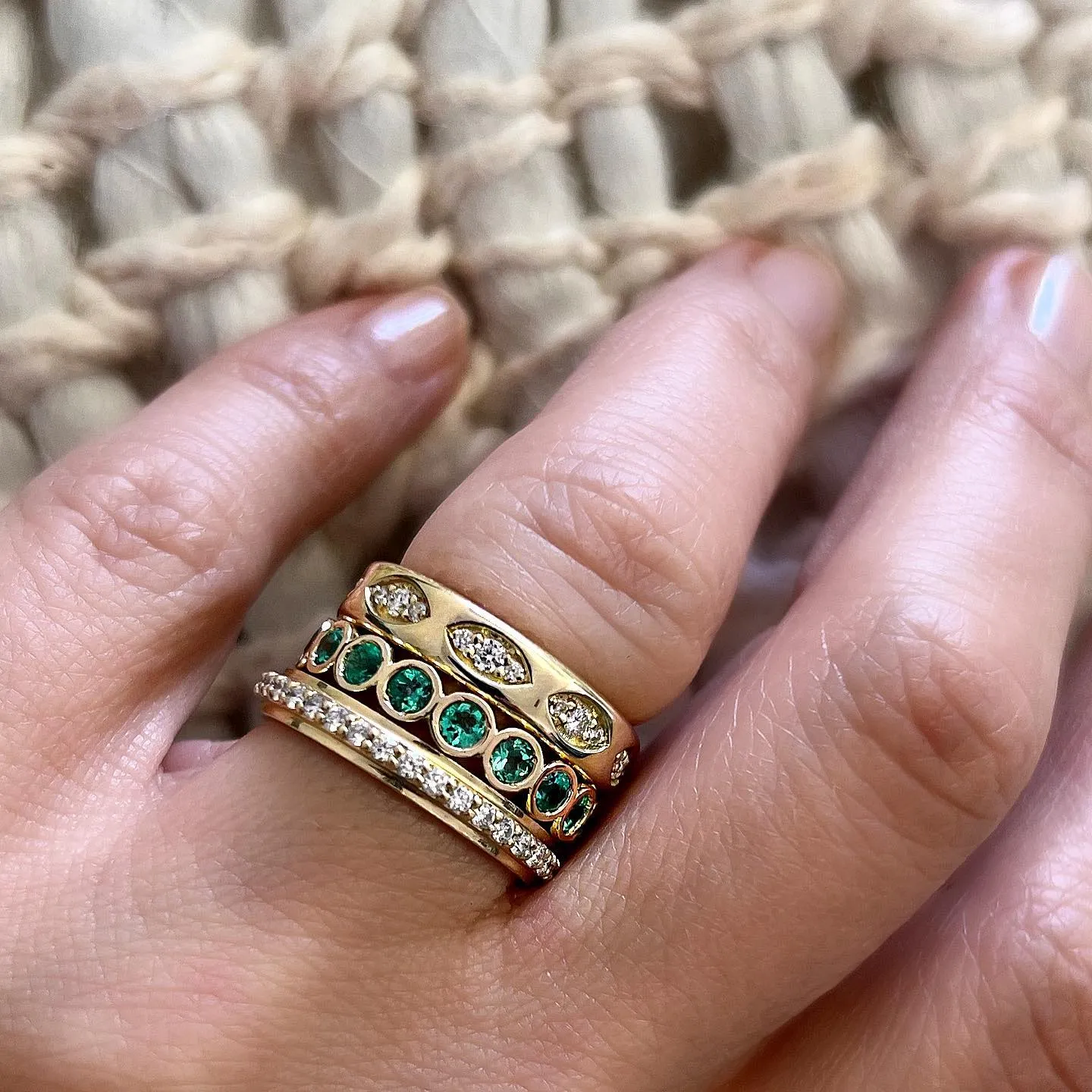 Bezel Emerald Ring