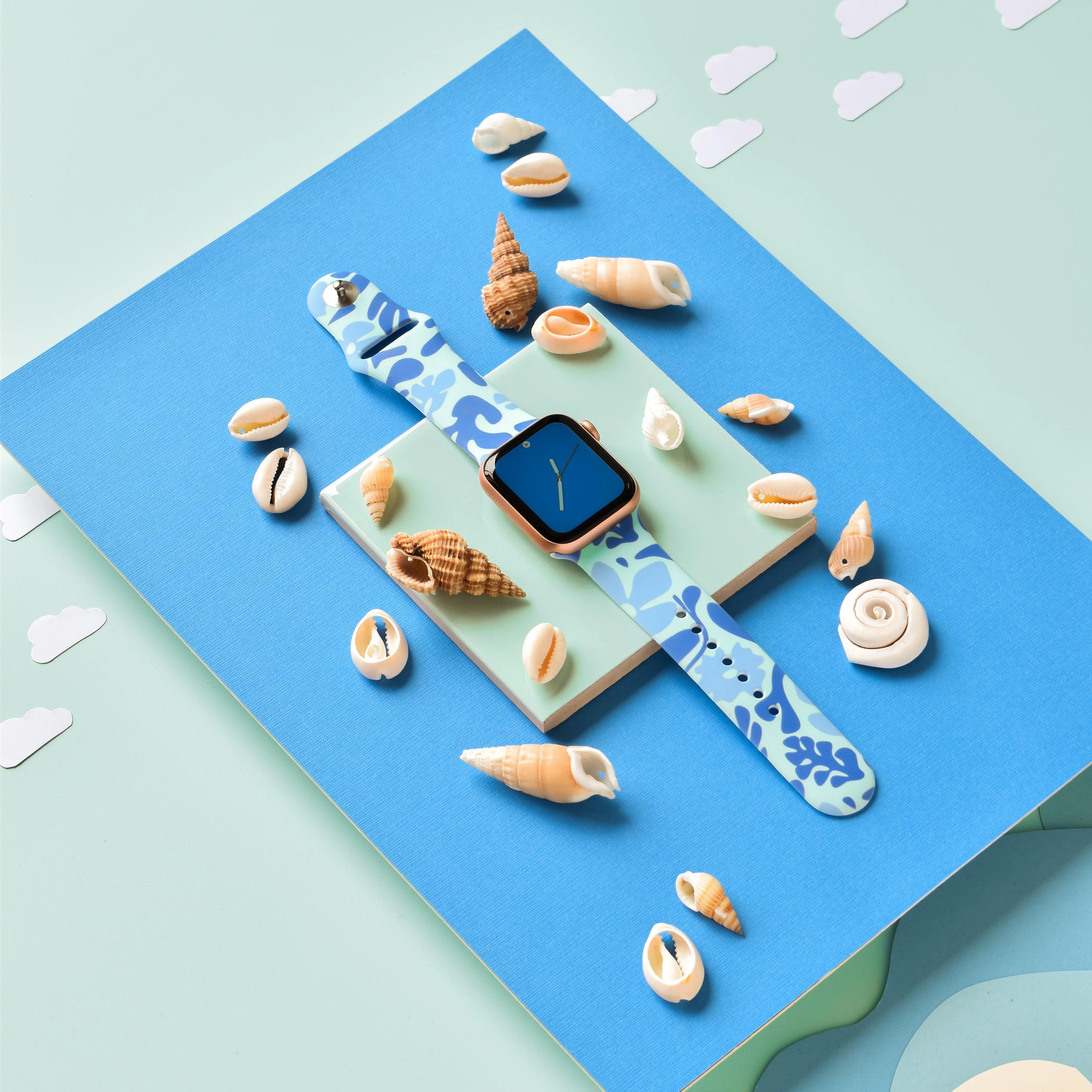 Blue Riviera Apple Watch Strap