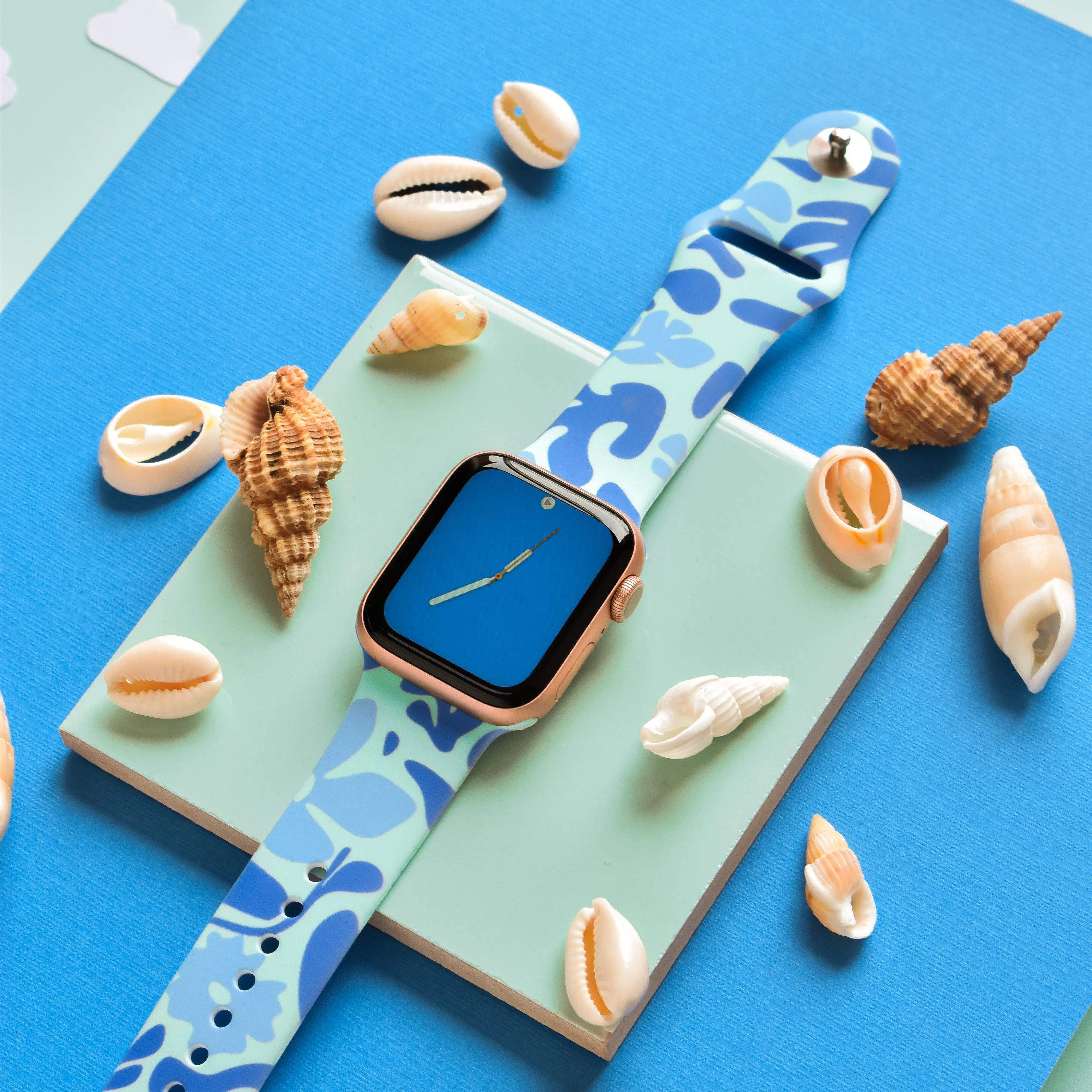 Blue Riviera Apple Watch Strap