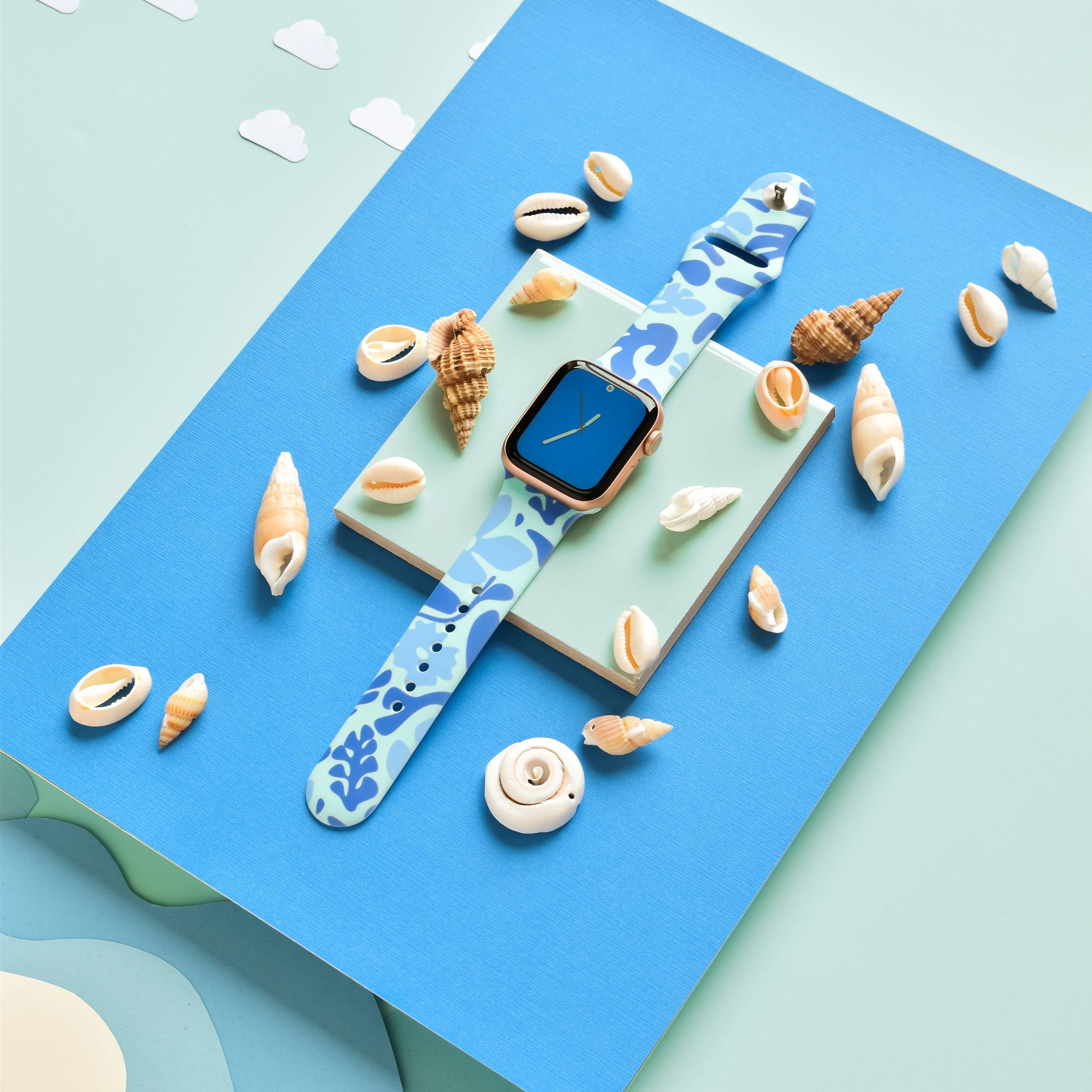 Blue Riviera Apple Watch Strap