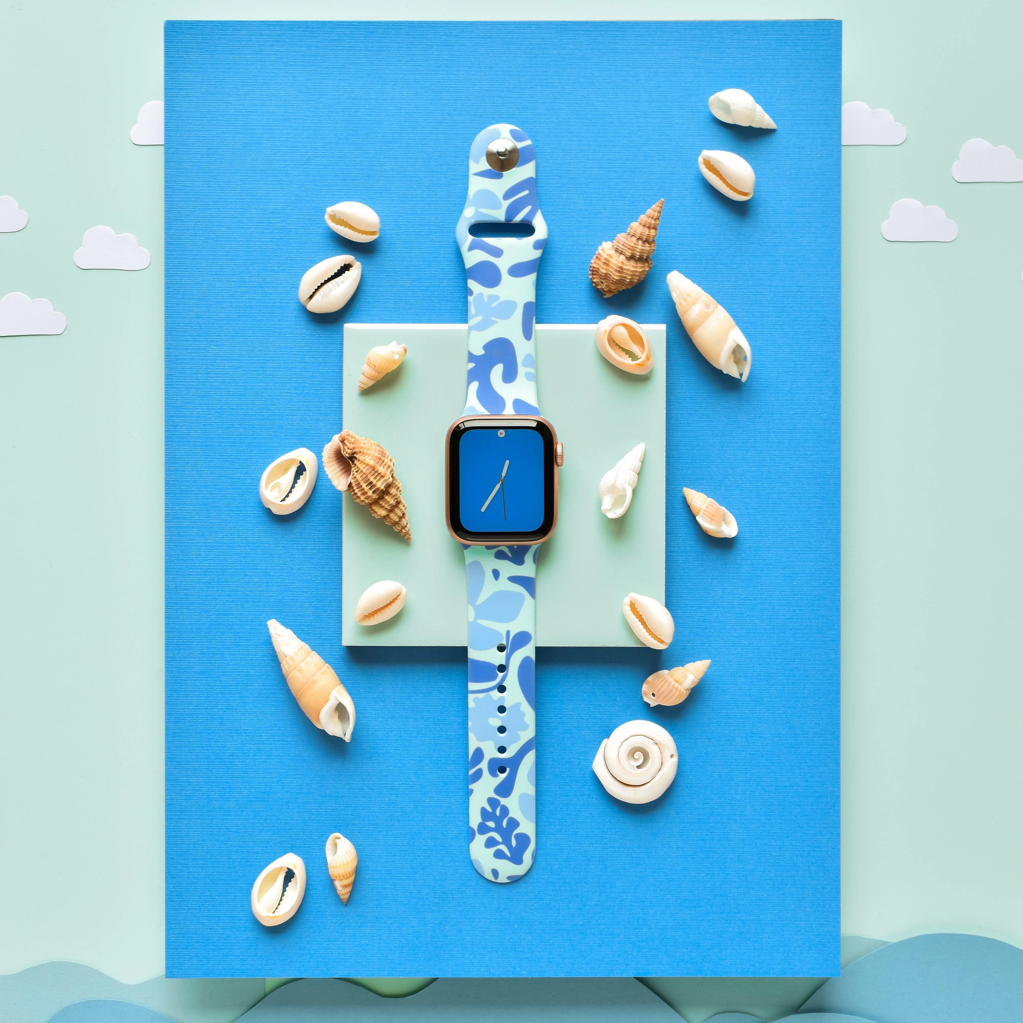 Blue Riviera Apple Watch Strap
