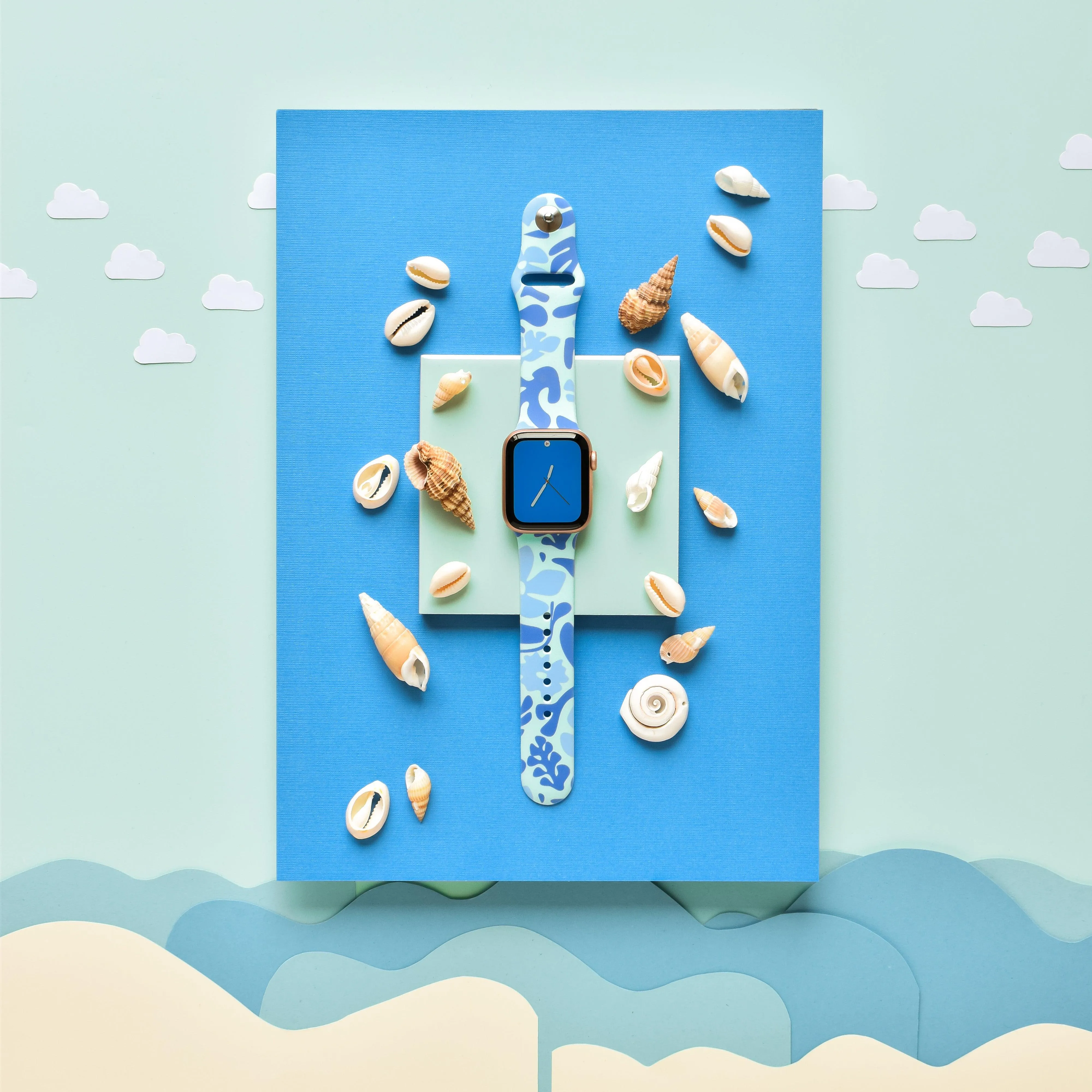 Blue Riviera Apple Watch Strap