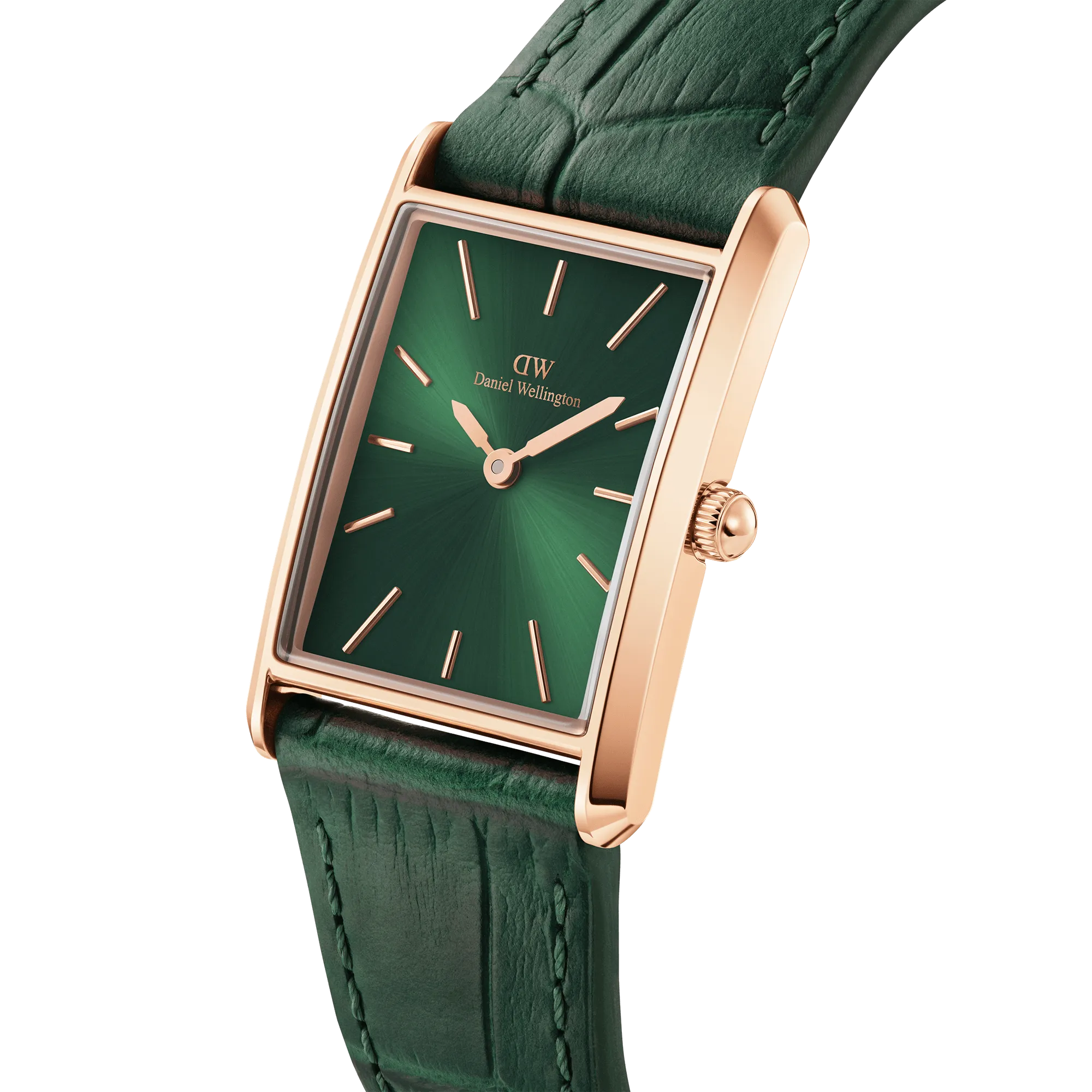 Bound Crocodile Emerald Sunray Rose Gold