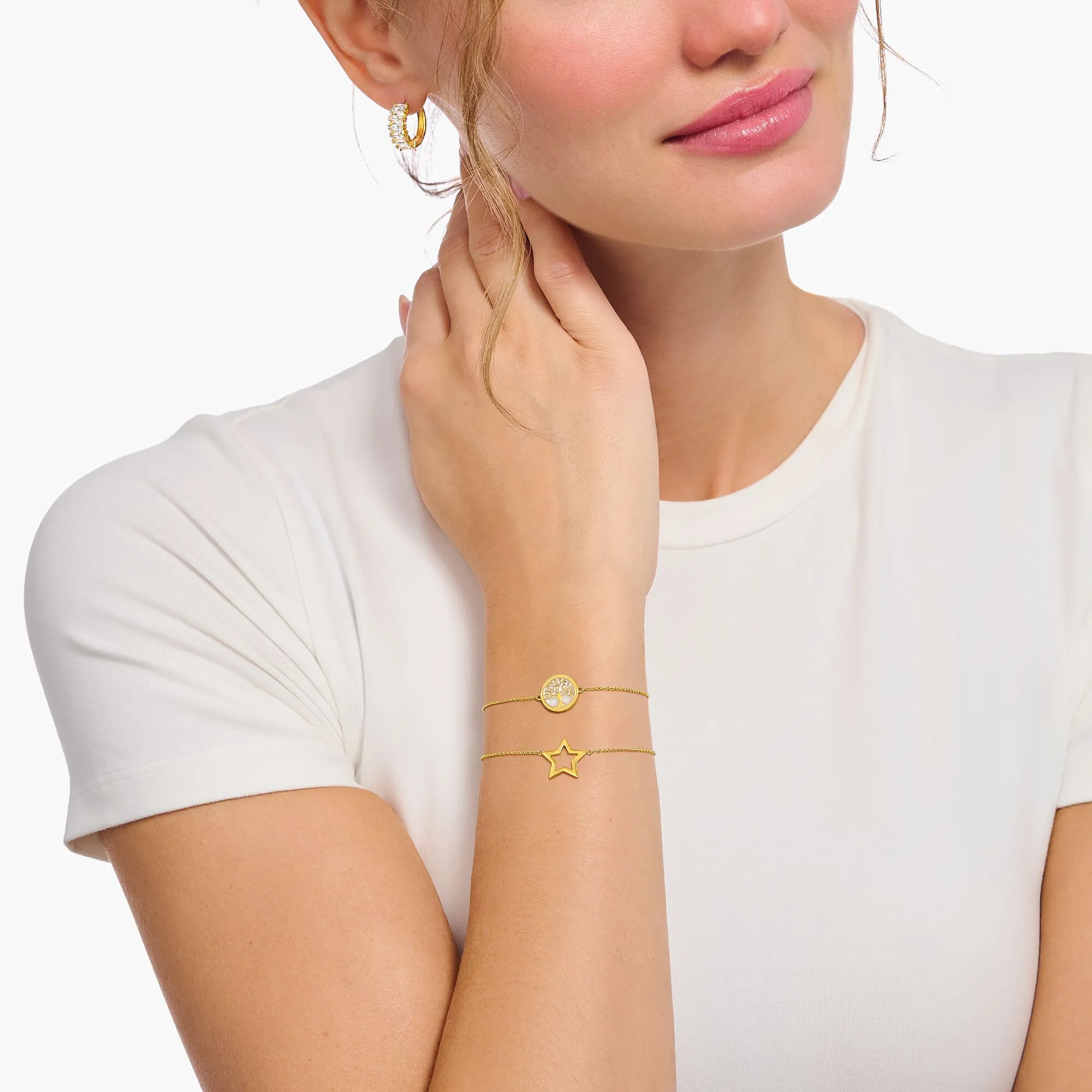 Bracelet with tree of love pendant - gold