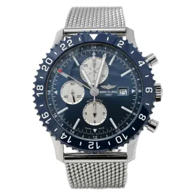 Breitling Men's Chronoliner Stainless Steel 46mm Blue Chronograph Dial Watch Reference #: Y24310