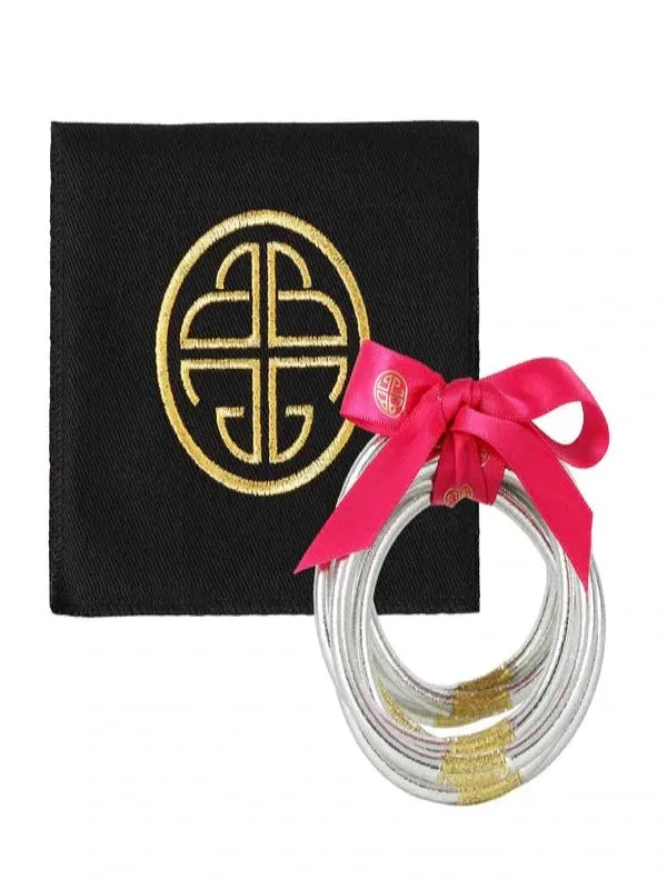 BuDhaGirl Silver All Weather Bangles SM (Set of 9)