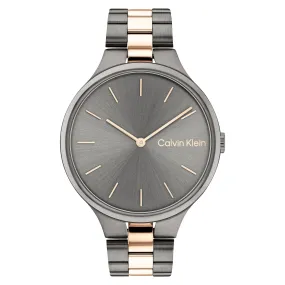Calvin Klein Rose Gold & Grey Steel Women's Watch - 25200127