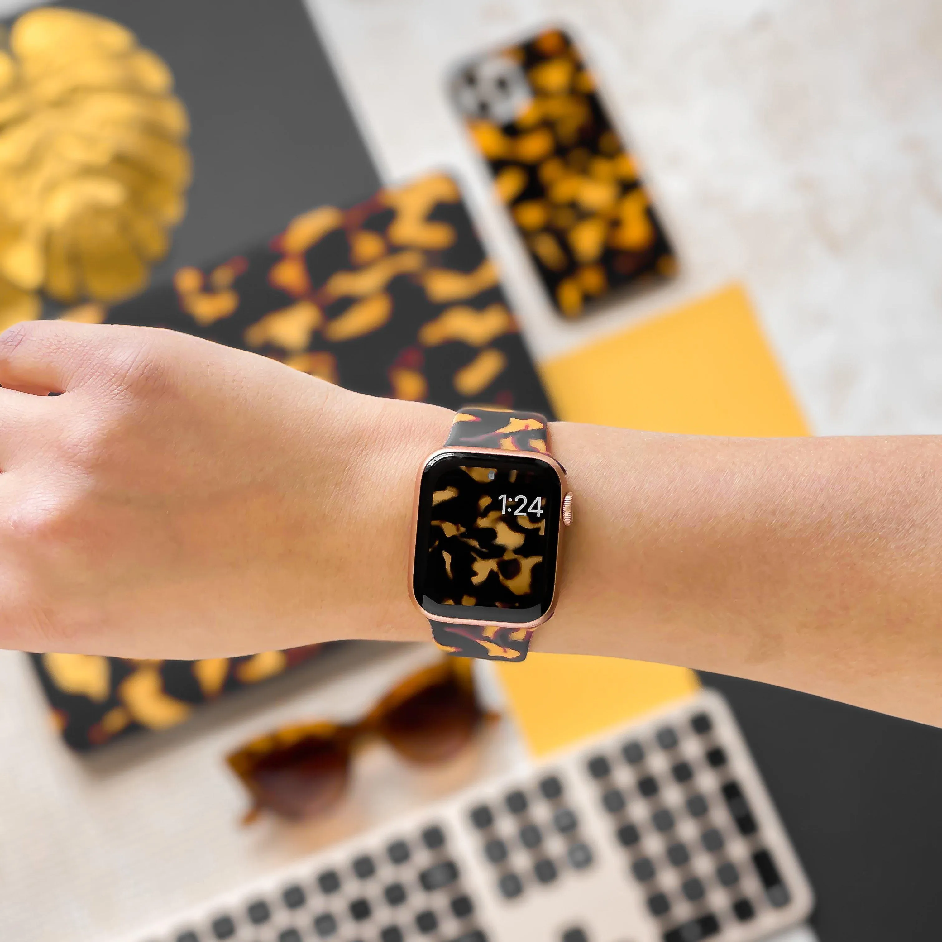 Chic Tortoiseshell Apple Watch Strap