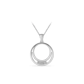 Circle with Diamonds Pendant