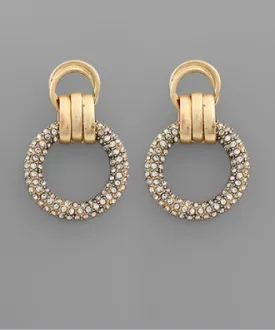 Crystal Door Knocker Earrings